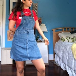 Monki Denim Overall Dress